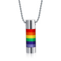 Rainbow Color Om Gay 316L Stainless Steel Pendant Jewelry